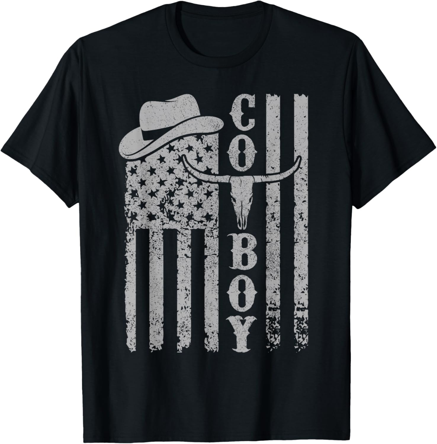 Western Country Men Teen Boy Kid Rodeo Southern Retro Cowboy T-Shirt